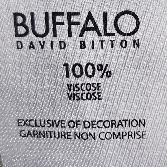 BUFFALO David Bitton Olive Green Gauze Cap Sleeve Top Size Large - Picture 9 of 11